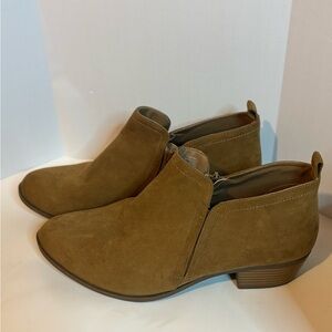 Torrid Suede Tan Ankle Booties